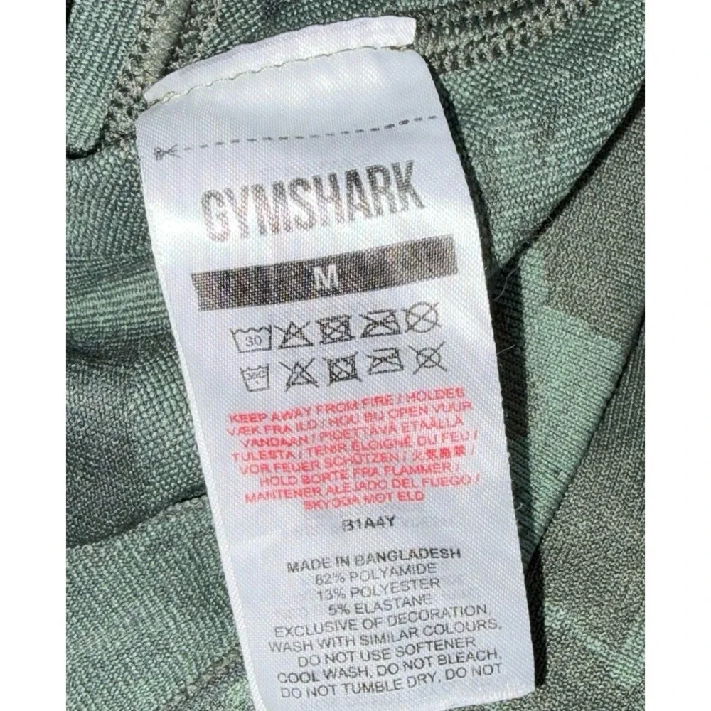 Gymshark Adapt Camo Seamless Biker Shorts Army Green Medium 5